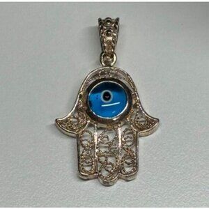 925 STERLING SILVER HAMSA HAND AMULET PENDANT